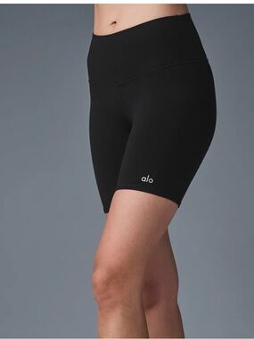 ALO Yoga Black High-Rise Bike Shorts